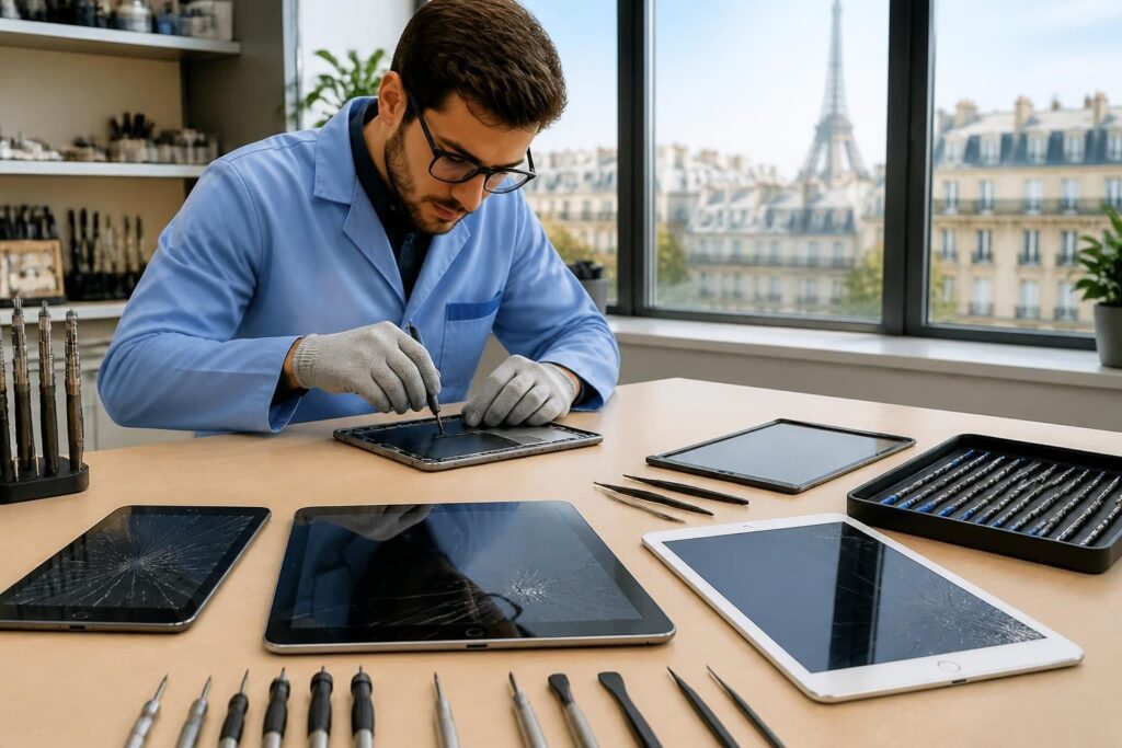 découvrez nos tarifs de réparation d'écran ipad à paris, incluant ipad pro, air et modèles classiques. réparation rapide, qualité garantie et prix compétitifs.