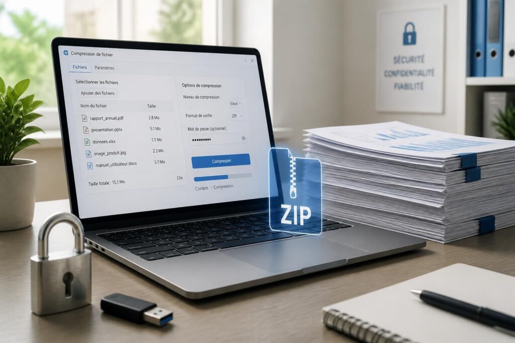 découvrez des méthodes gratuites et sécurisées pour compresser un fichier zip trop lourd tout en protégeant vos données par un mot de passe.