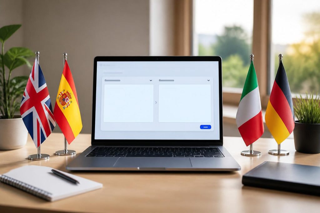 découvrez notre traducteur en ligne facile d'utilisation pour traduire rapidement textes et documents en anglais, espagnol, italien et allemand.